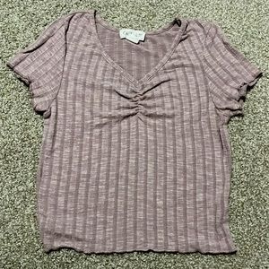Pink scrunched top, size medium
